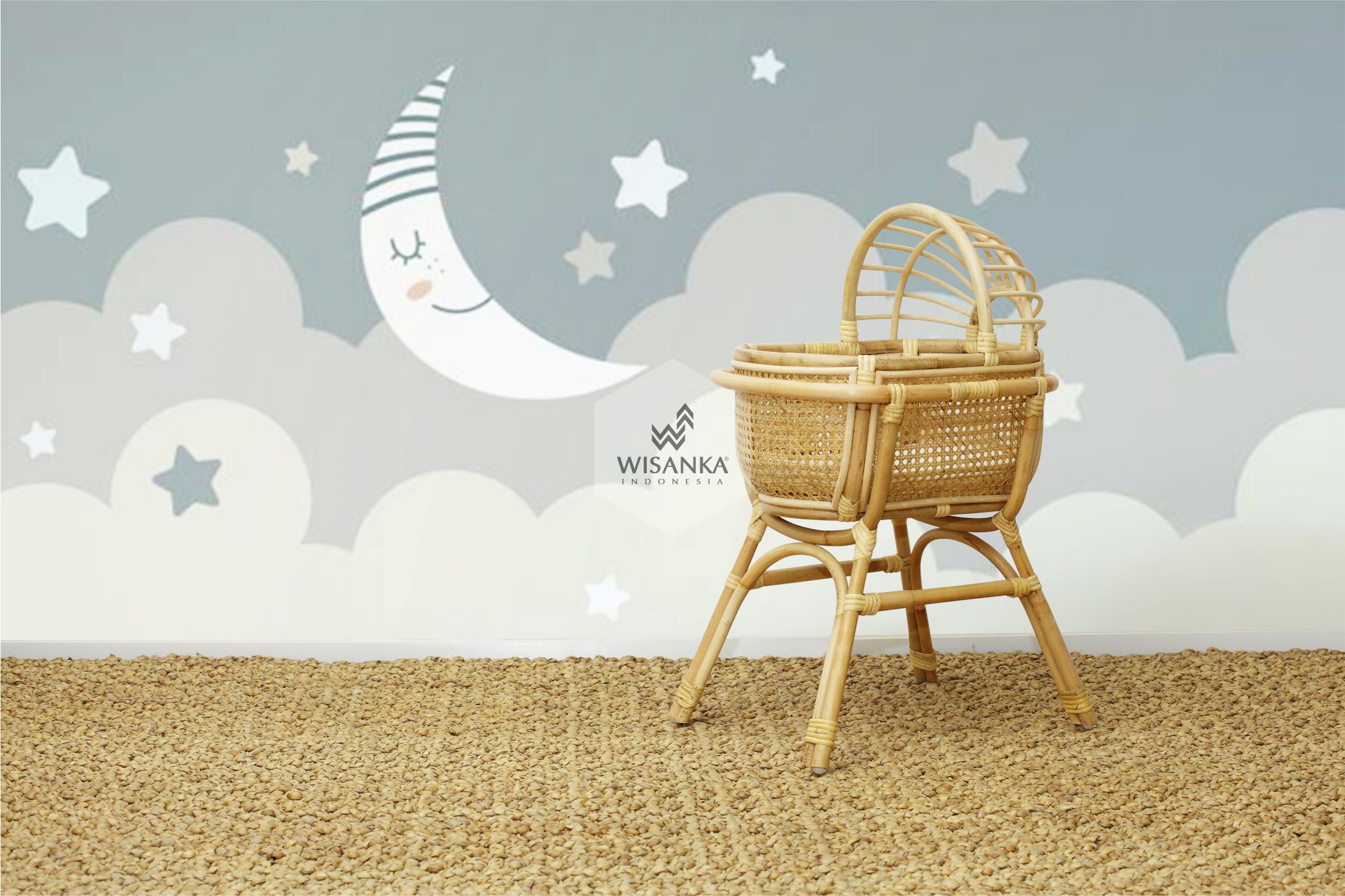Rattan Doll Bassinet