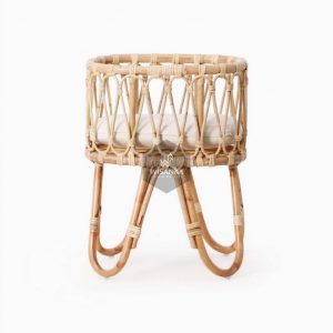 Masha Rattan Doll Bassinet