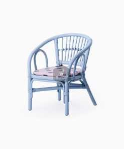 Jimmy Kids Rattan Chair Blue