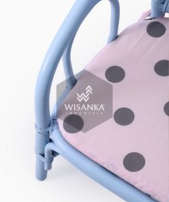 Jimmy Kids Rattan Chair Blue Detail