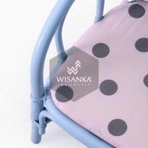 Jimmy Kids Rattan Chair Blue Detail