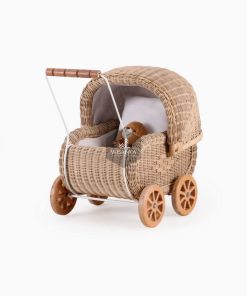 Jess Rattan Doll Pram
