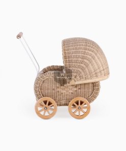 Jess Rattan Doll Pram Side
