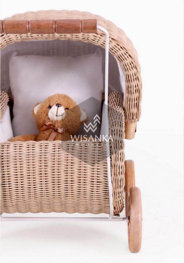 Jess Wicker Doll Pram