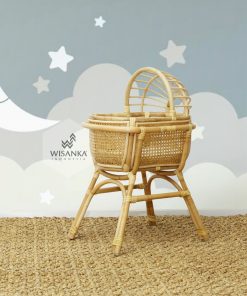 Sunrise Rattan Doll Bassinet