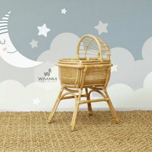 Sunrise Rattan Doll Bassinet