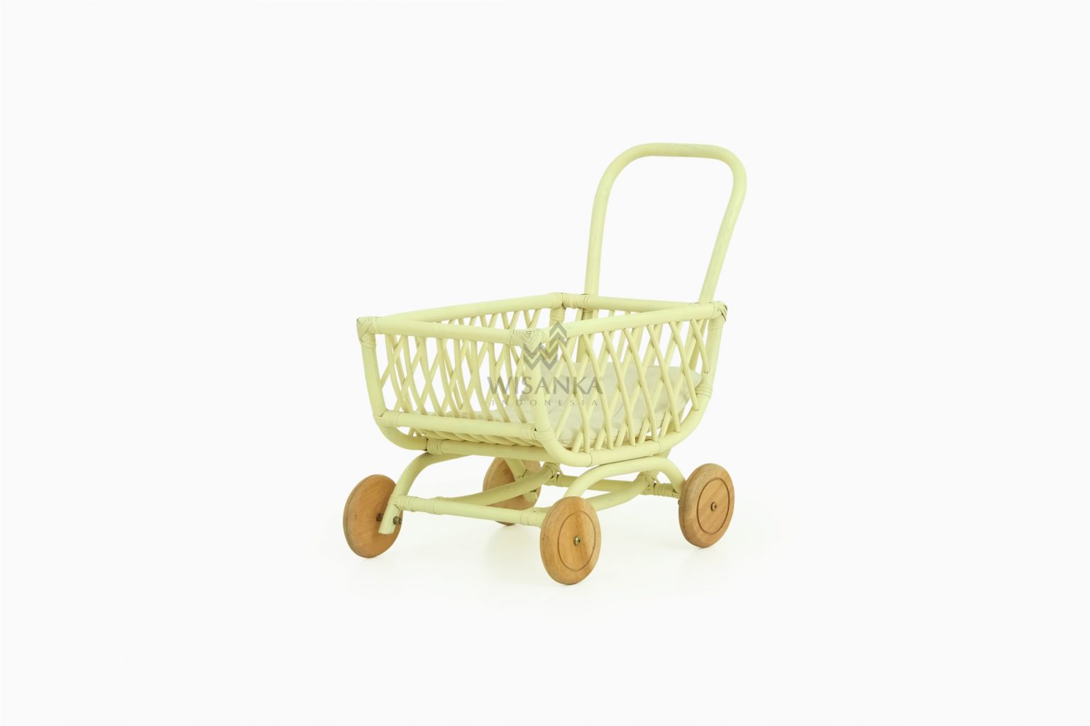 Rossy rattan doll pram Indonesia kids baby furniture wholesale toys