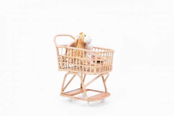 Vanessa Dolls rattan Shopping Cart