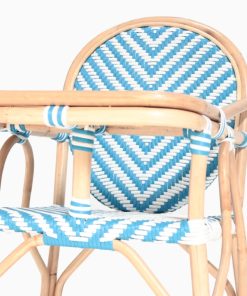 Blue Rattan Baby High Chair 2