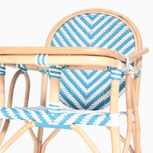 Blue Rattan Baby High Chair 2