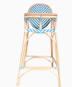 Blue Rattan Feeding Chair