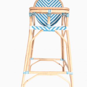 Blue Rattan Feeding Chair