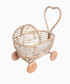 Castle Rattan Doll Pram