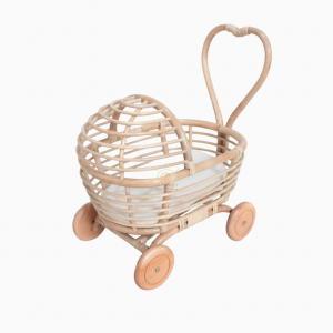 Castle Rattan Doll Pram