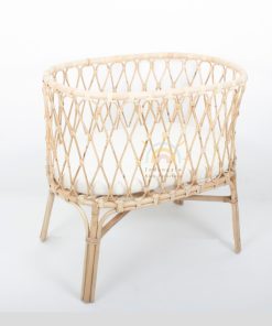 Oval Rattan Baby Bassinet