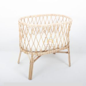 Oval Rattan Baby Bassinet