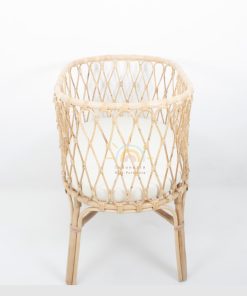 Oval Rattan Baby Bed