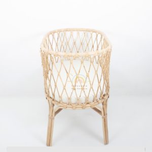 Oval Rattan Baby Bed