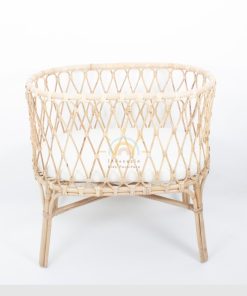 Oval Rattan Baby Crib