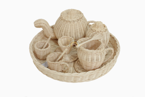 Rattan Tea Set Toy