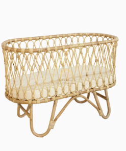 Ovalia Rattan Baby Bassinet Natural