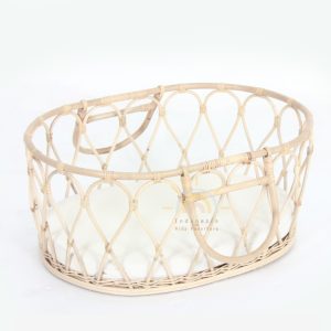 Kate Moses Rattan Baby Bassinet Carriage