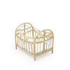 Rainbow Rattan Doll Bassinet