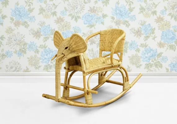 Animal Rattan Rocling Chair for Children