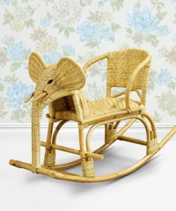 Elephant Rattan Kids Rocker