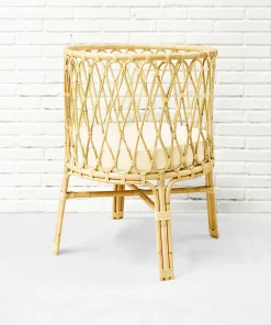 Round Rattan Bassinet