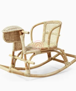 Sheep Rattan Kids Rocking Chair Horse