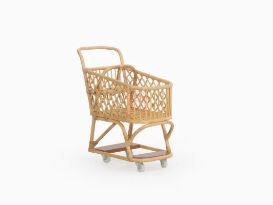 Win Rattan Shopping Trolley Toy