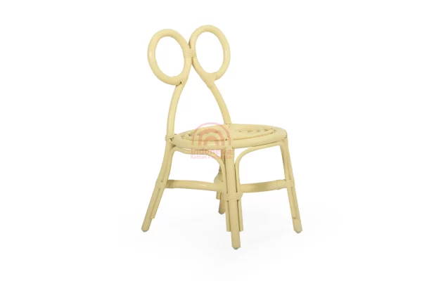Mikey Rattan Kids Chair Yellow