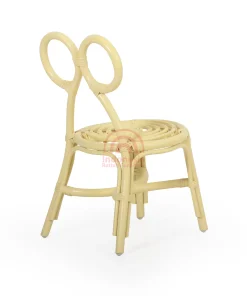 Mikey wicker kids chair yellow