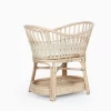 Rose baby rattan crib