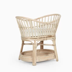 Rose baby rattan crib