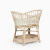 Rose baby rattan crib