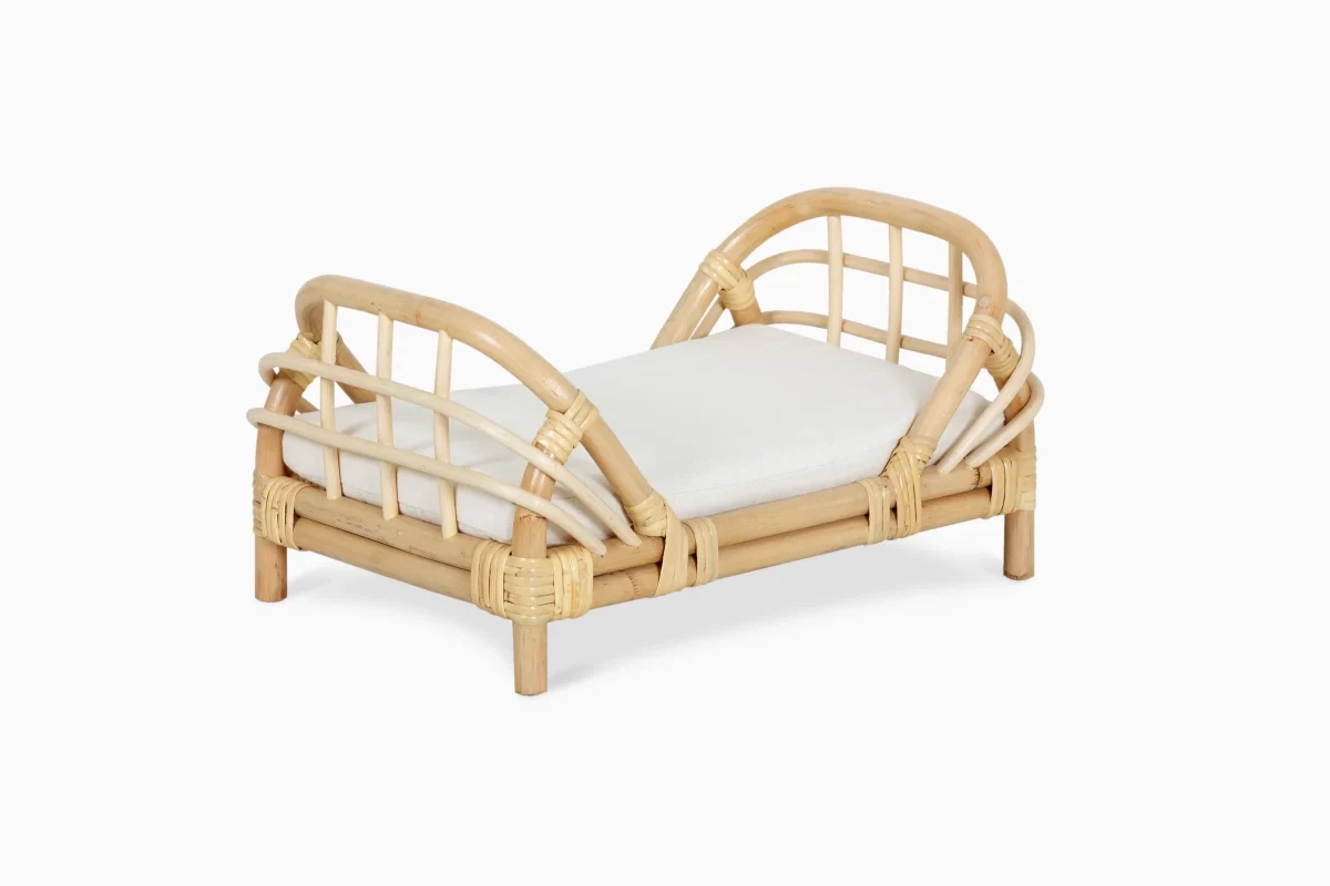 Ava Rattan Doll Bed