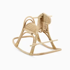 Knight Rattan Rocking Horse