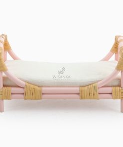Alternative view of Hena rattan doll bed