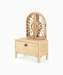 Inara rattan kids dresser with mirror