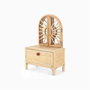 Inara rattan kids dresser with mirror