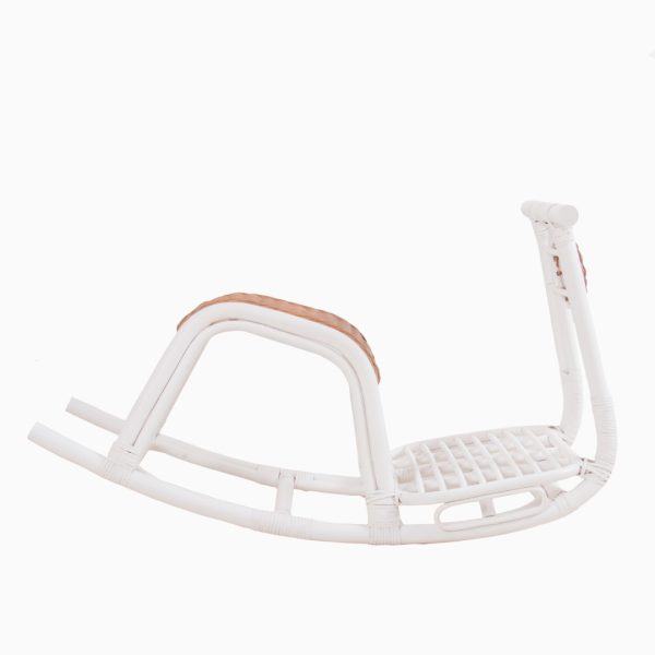 Colby Rattan Animal Rocker White