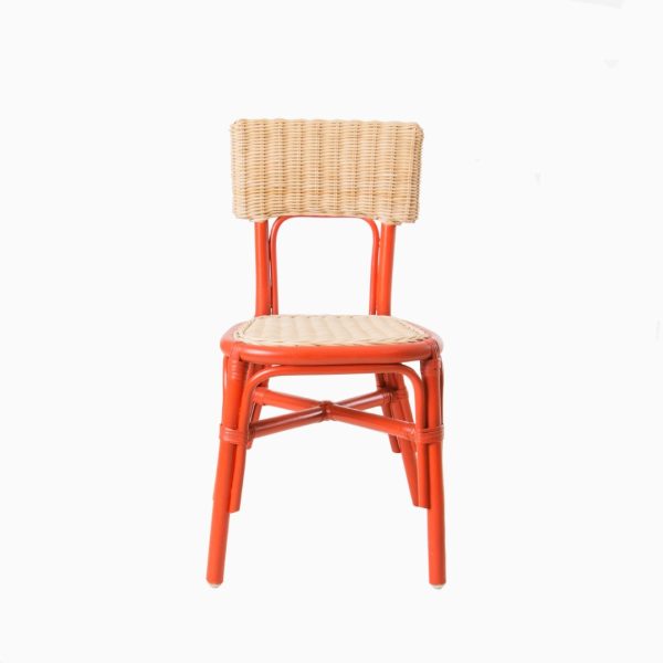 Hen Children Rattan Chair Red Color