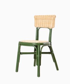 Hen Rattan Kids Chair Dark Green