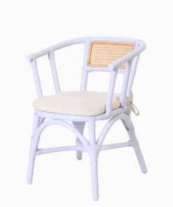 Aiko Rattan Kids Chair Light Blue