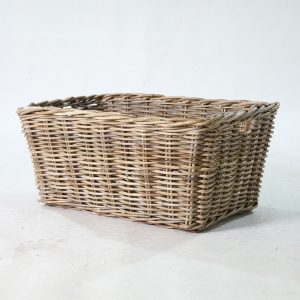 Alberto Rattan Basket – Natural Kubu Rattan Storage for Kids Furniture - perspective