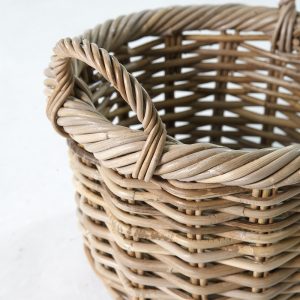 Sisi Basket – Natural Rattan Kubu Storage Basket - details