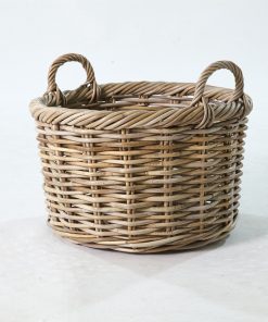 Sisi Basket – Natural Rattan Kubu Storage Basket - perspective