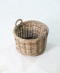 Sisi Basket – Natural Rattan Kubu Storage Basket - top